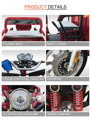 작업을 경작하기 위한 진펑 QL150e 전기 화물 세발 자전거 강한 전력