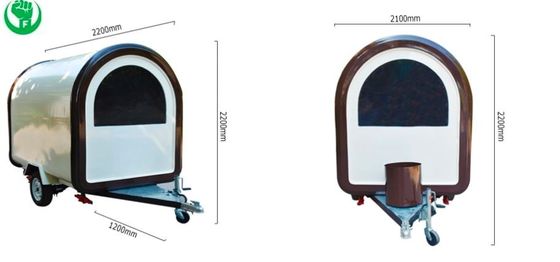 옥외 햄버거 공장 외식 모바일 패스트 푸드 트레일러 스테인레스 스틸 부엌