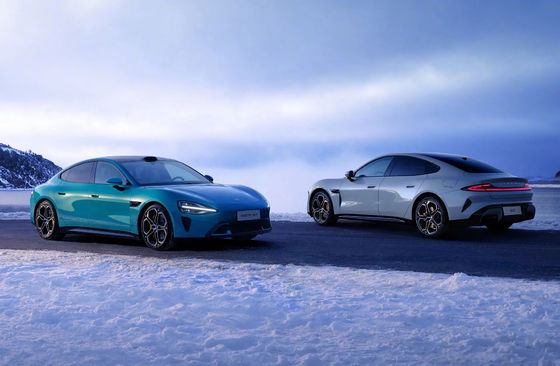 새 샤오미 SU7 세단 475kW 또는 664bhp 전력 165mph 새 에너지 차량