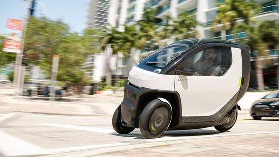 미니 EV 카 @ Nimbus One 시내 출퇴근용 배터리 범위에서 시속 50mph까지의 속도를 낼 수 있는 컴팩트, 기울기 에트릭