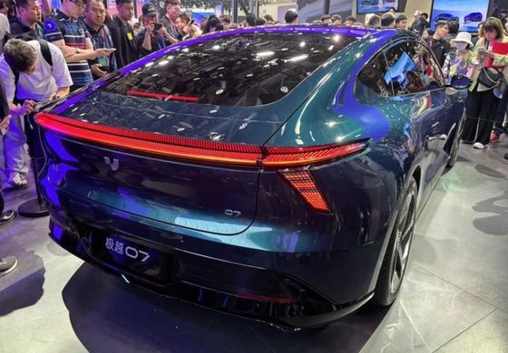 사전 판매 지일리&바이두 공동 브랜드 Jiyue07 순수 전기 차량 200kw/271P.s 모터 파워 2WD 드라이브 트레인 4도어/5석